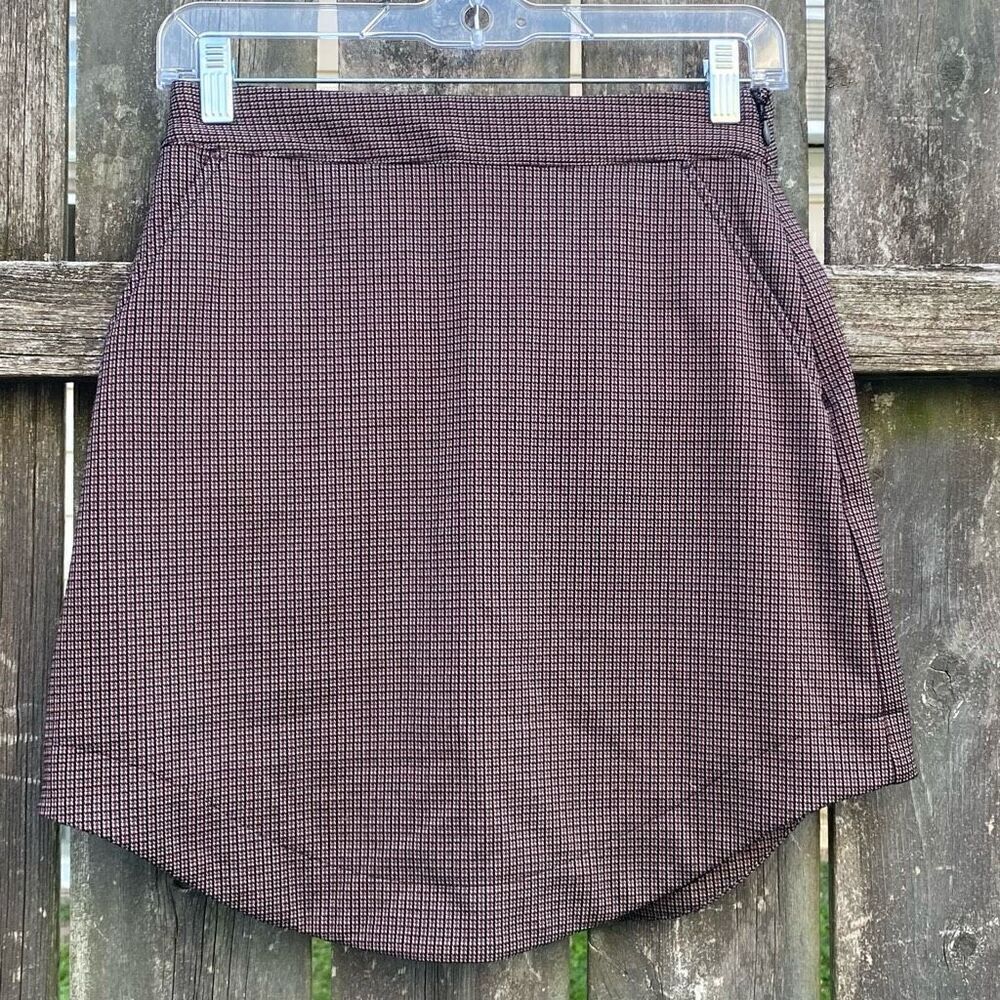 Express Brown Plaid Mini Skirt | XS